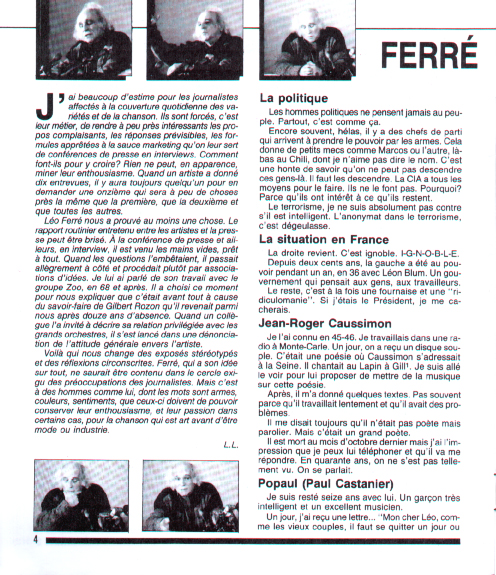 Léo Ferré - Chansons d'aujourd'hui N°2